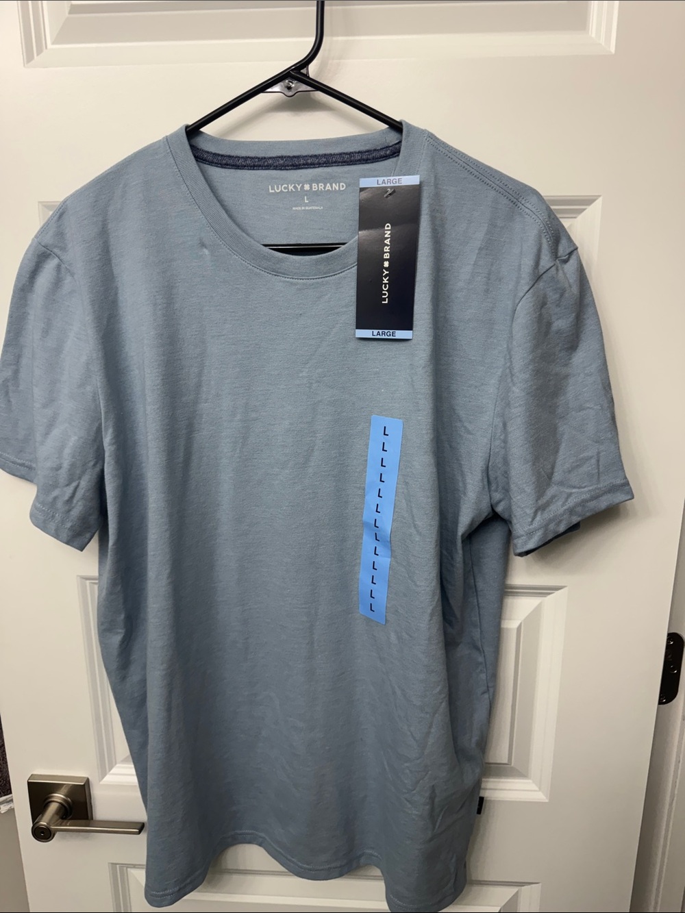 Lucky Brand Men's Short Sleeve Crew Tee in Dusty Blue